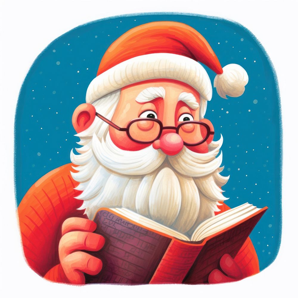 Santa reading book red. AI generated Image by rawpixel.