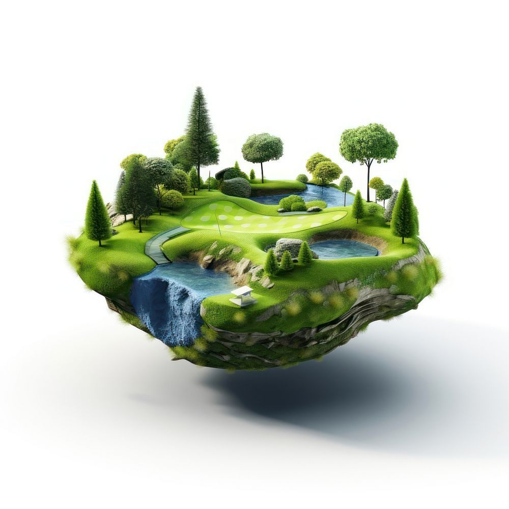 Floating island outdoors nature plant. AI generated Image by rawpixel.