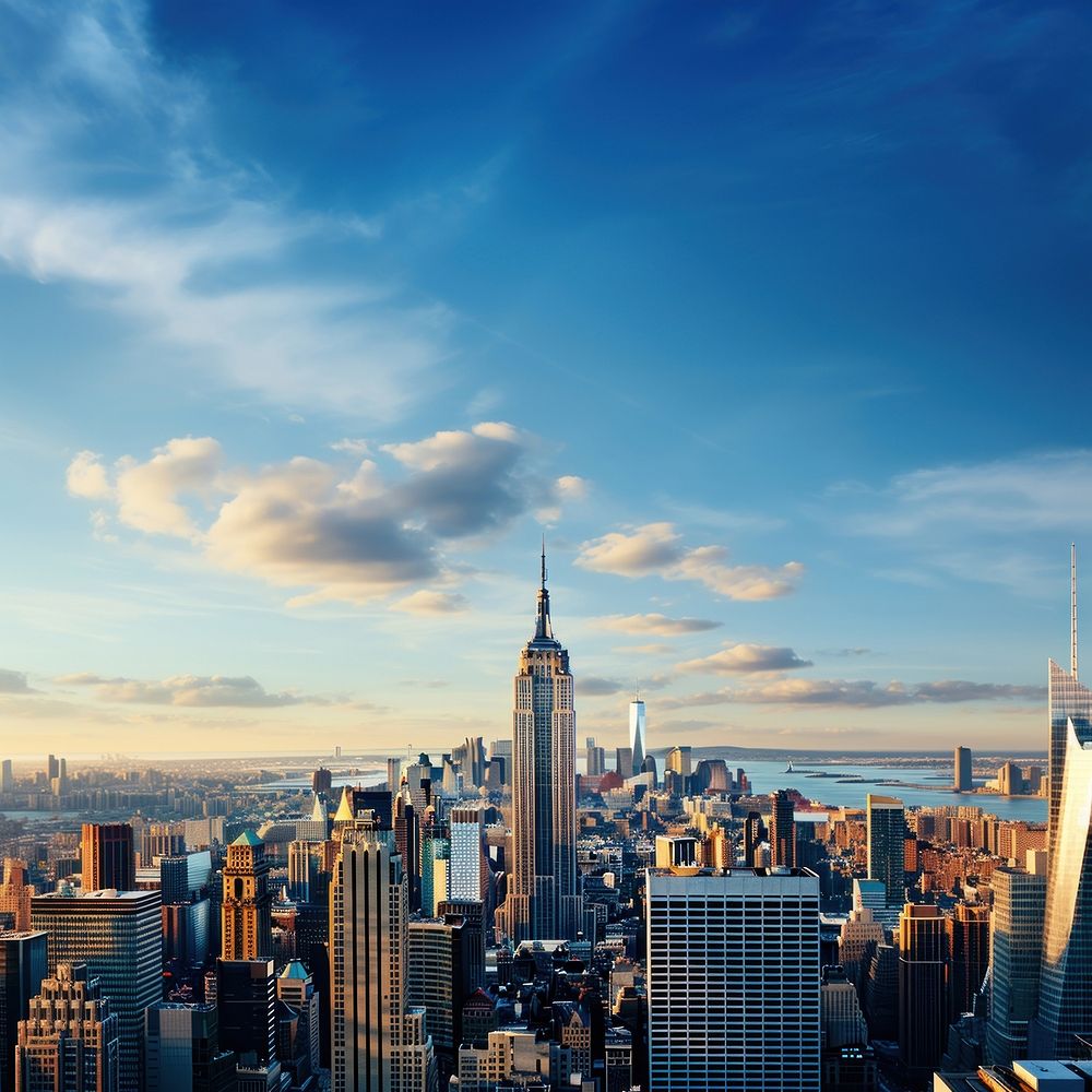 The Empire State Building building city architecture. AI generated Image by rawpixel.