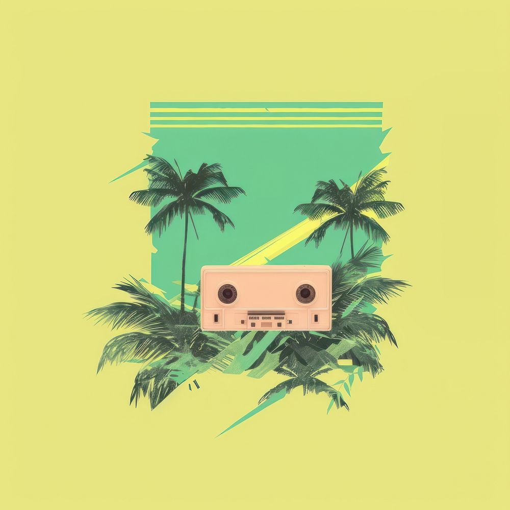 Tropical technology cassette boombox. AI | Free Photo Illustration ...