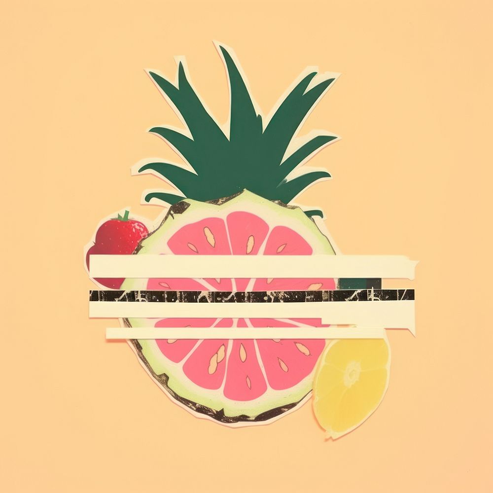Tropical fruit grapefruit pineapple plant. AI generated Image by rawpixel.