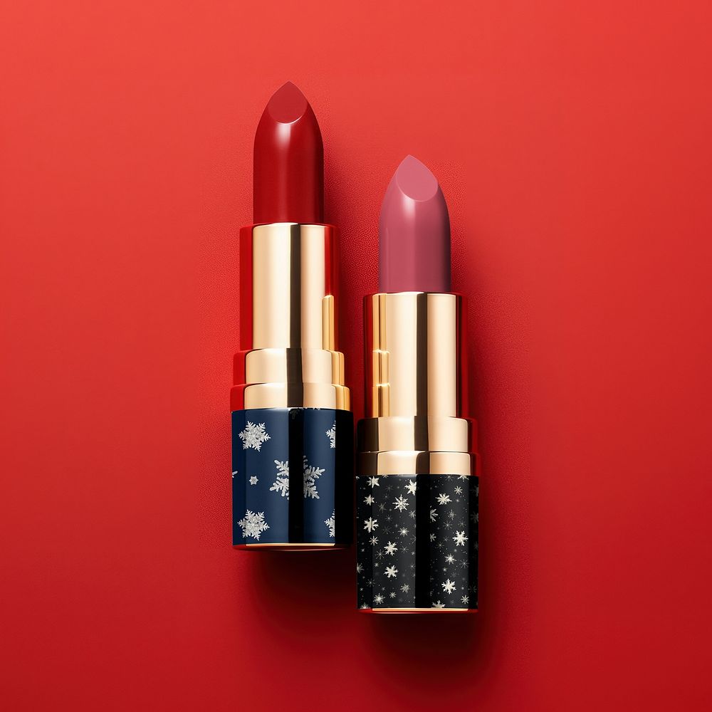 Lipstick cosmetics packaging mockup psd