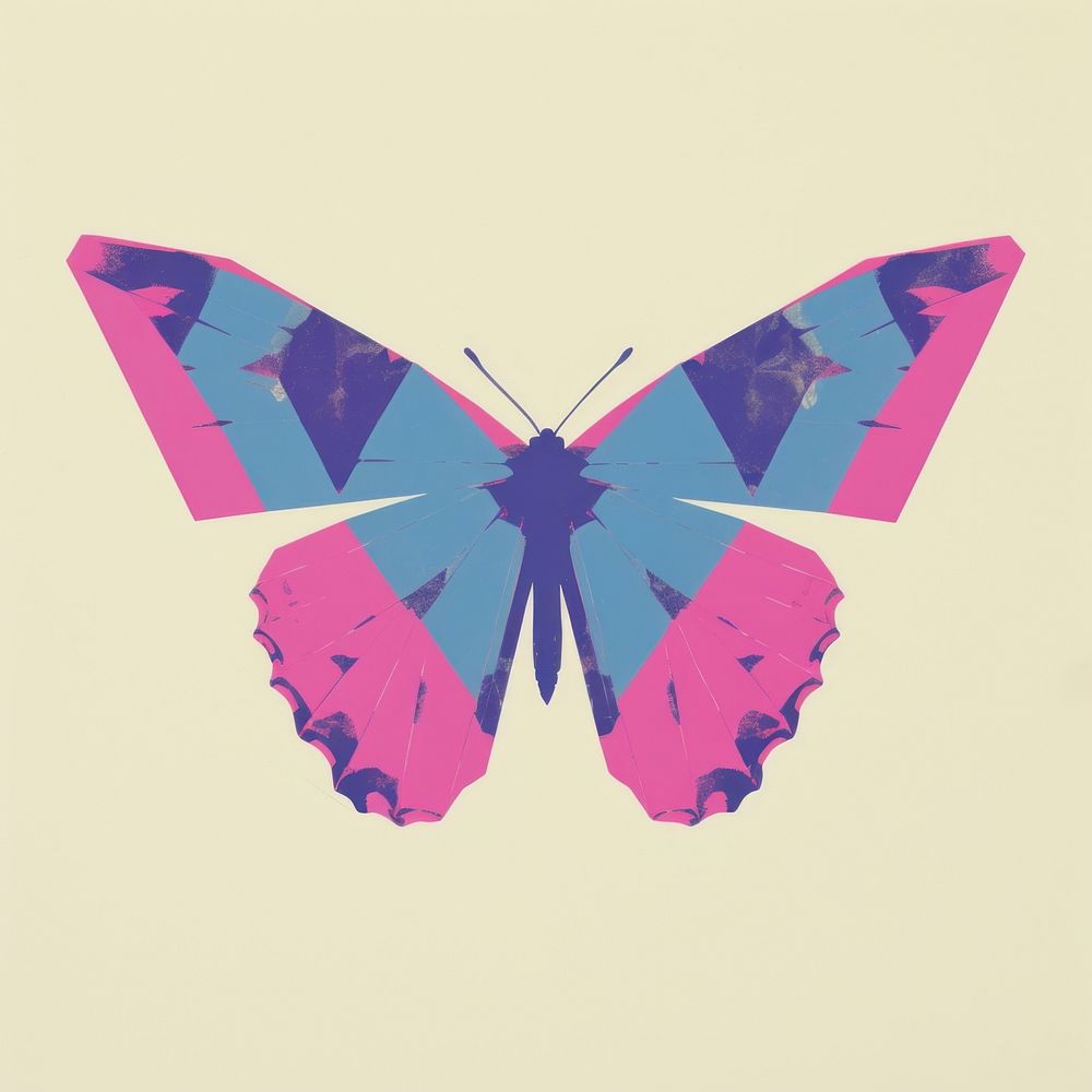 A butterfly collage purple animal. AI generated Image by rawpixel.