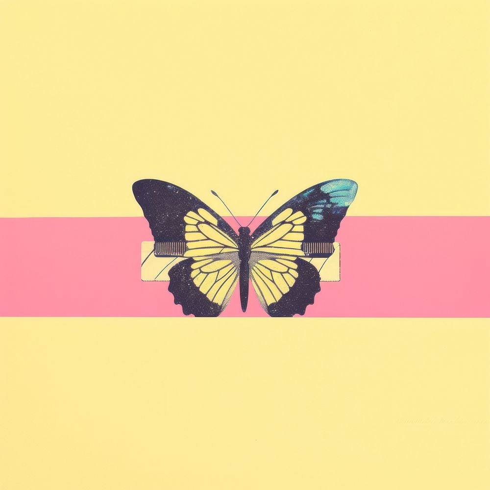 A butterfly animal purple wildlife. AI generated Image by rawpixel.