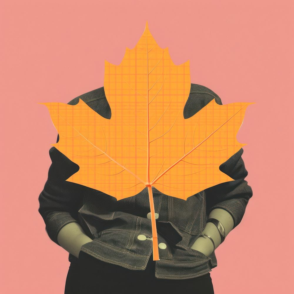 A leaf autumn plant tree creativity. AI generated Image by rawpixel.