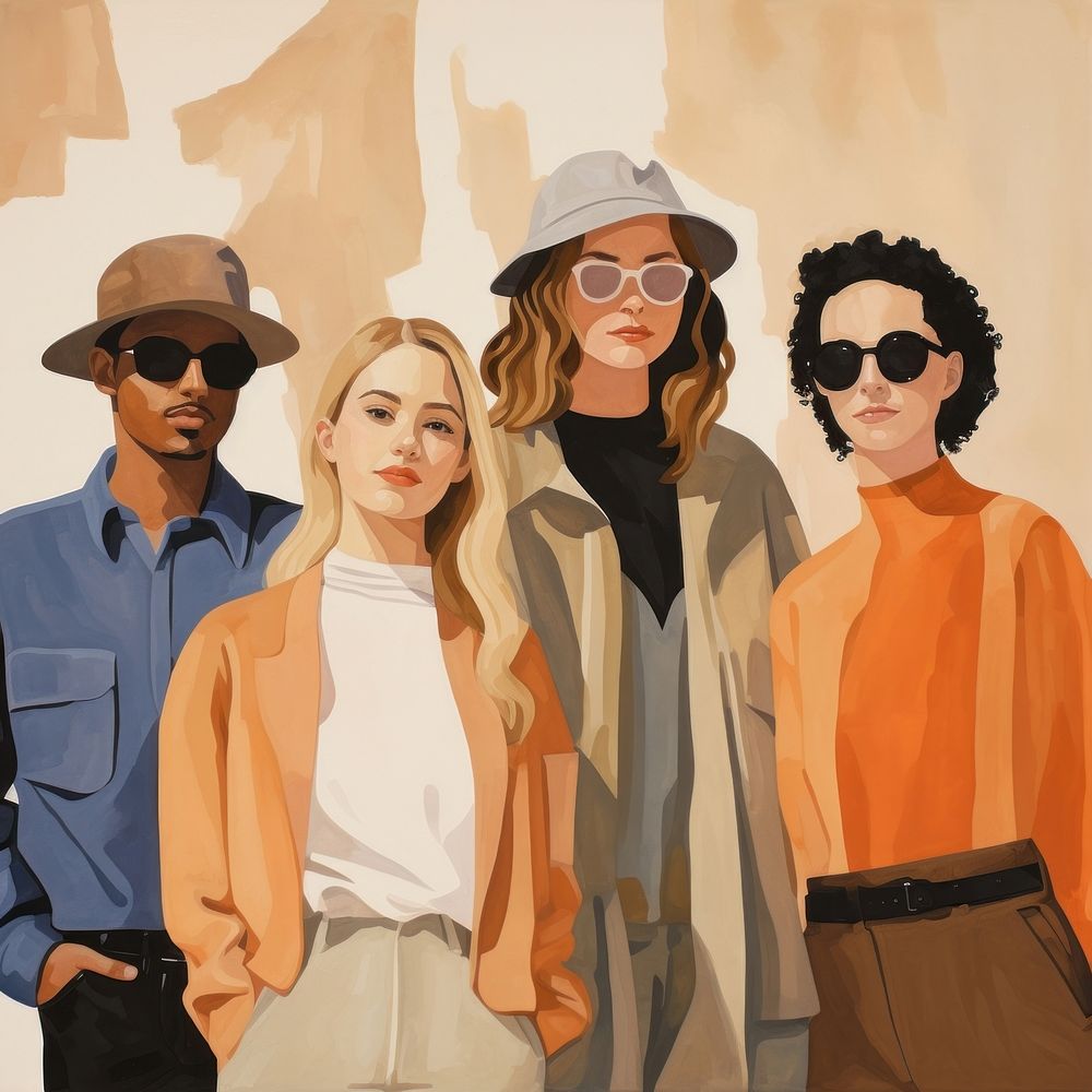 Young people painting art sunglasses. AI generated Image by rawpixel.