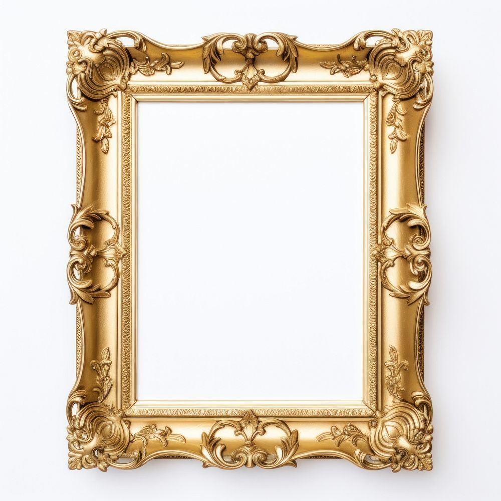 Squart Victoria black and gold frame photo white background. AI generated Image by rawpixel.