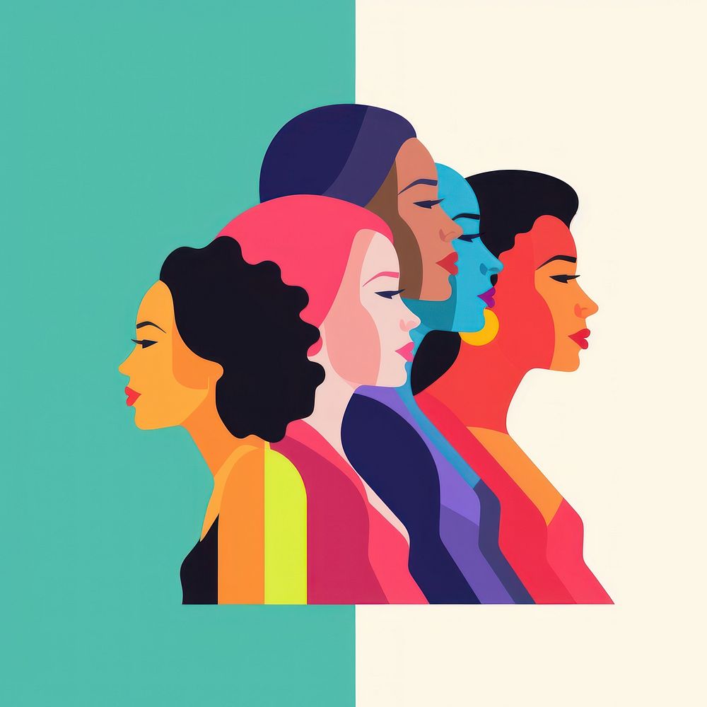 Diverse lgbtq people portrait painting drawing. AI generated Image by rawpixel.