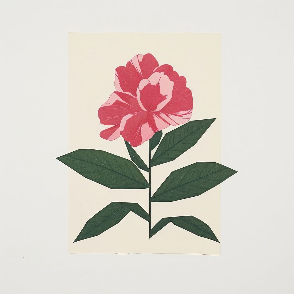 Botanical flower plant leaf rose. AI generated Image by rawpixel.