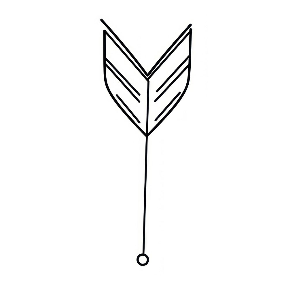 Arrow sketch white line. AI generated Image by rawpixel.