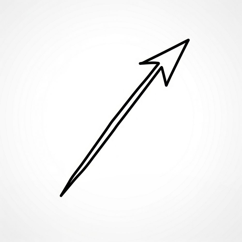 1 arrow sketch symbol sign. AI generated Image by rawpixel.