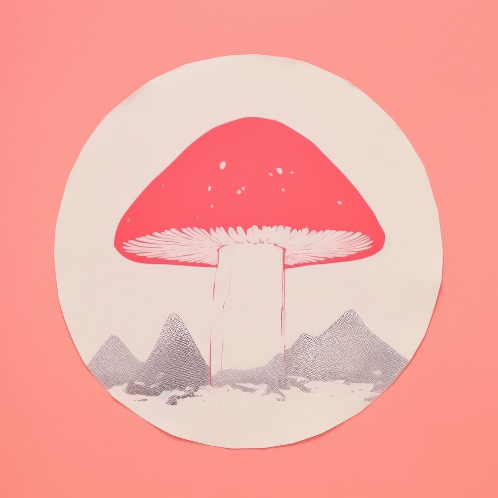 Mushroom agaric fungus art. AI generated Image by rawpixel.