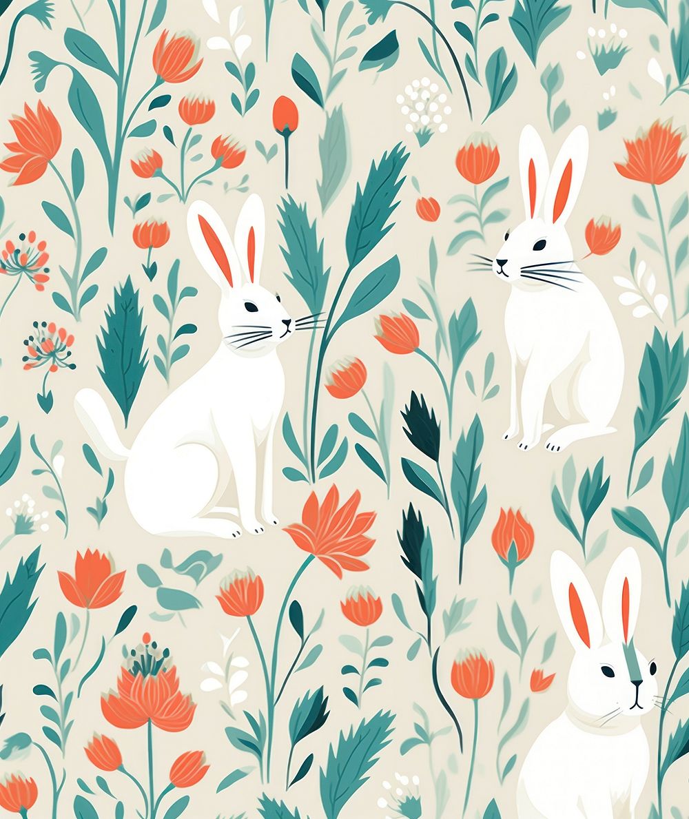 Many easter bunny pattern nature animal mammal. 