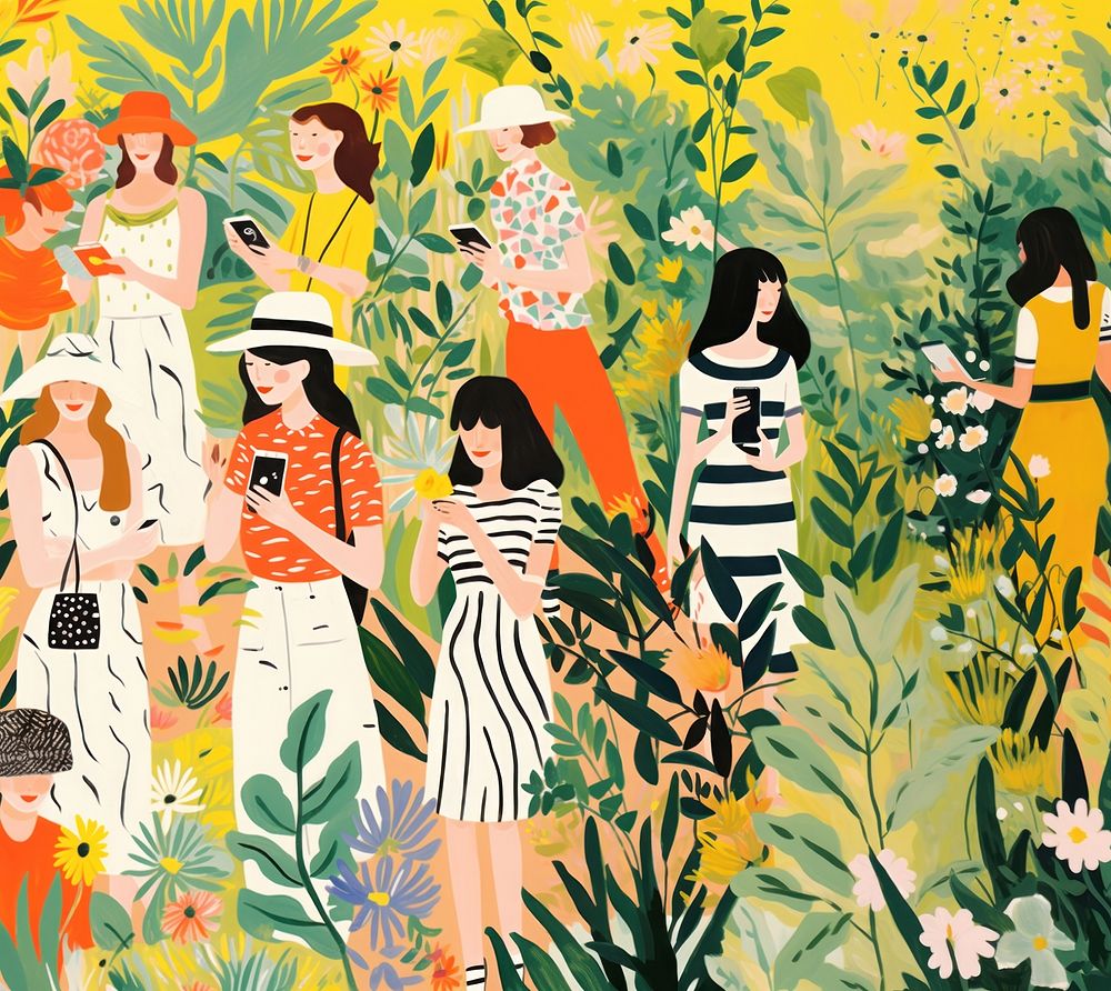New york fashion people outdoors painting nature. AI generated Image by rawpixel.