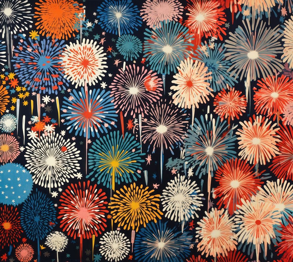 Colorful fireworks pattern art backgrounds. AI generated Image by rawpixel.