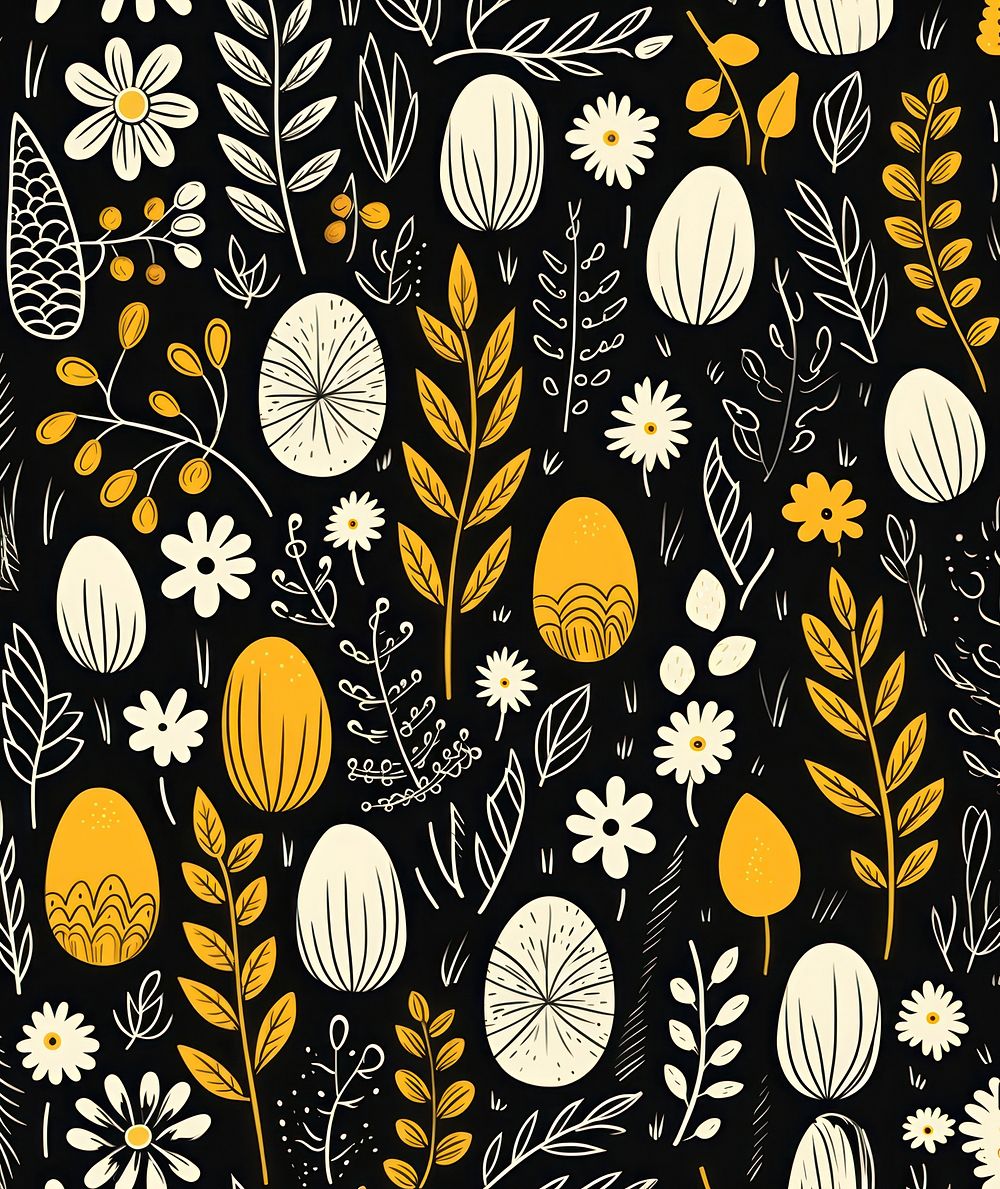 Easter egg pattern backgrounds creativity blackboard. AI generated Image by rawpixel.