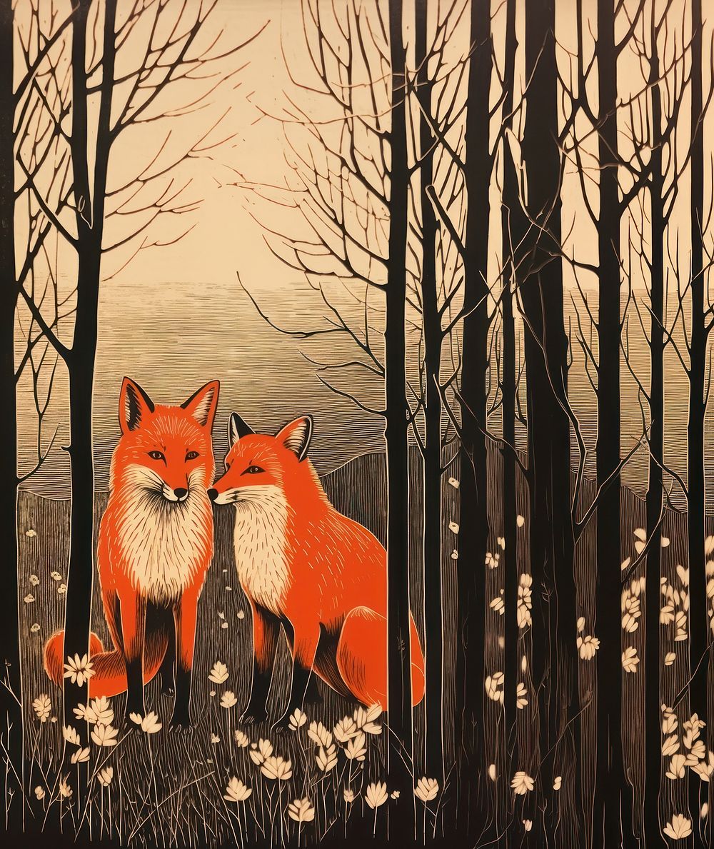 Foxes animal mammal nature. 