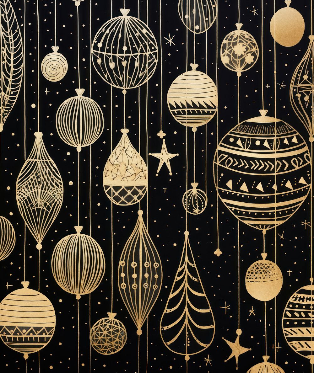 Gold and silver christmas baubles celebration backgrounds repetition. AI generated Image by rawpixel.