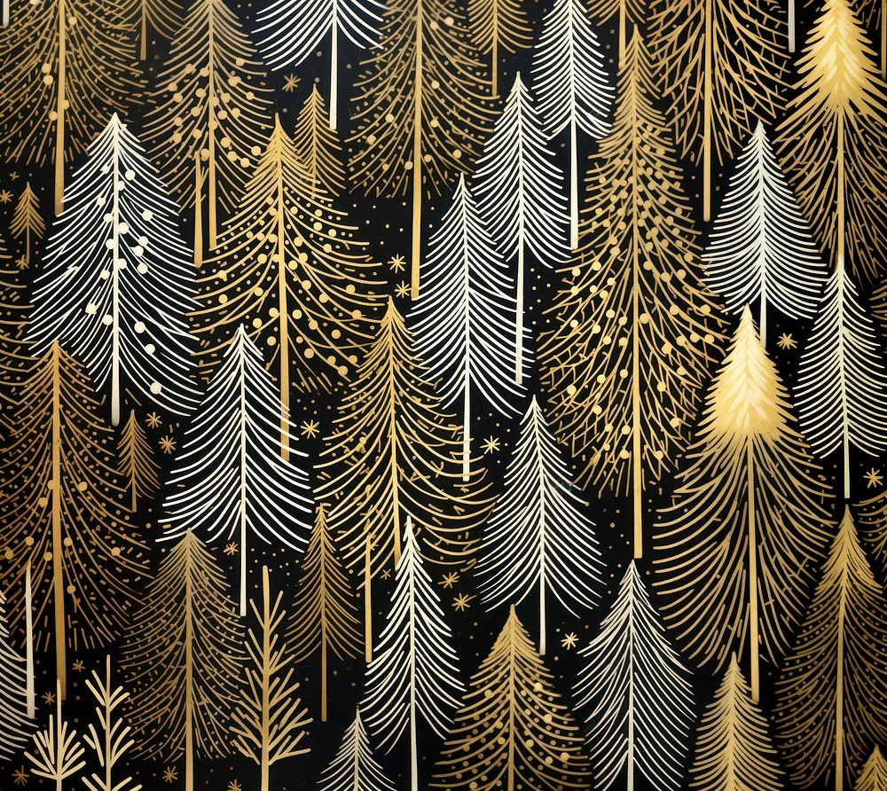 Gold and silver christmas tree decoration close up pattern nature backgrounds. AI generated Image by rawpixel.