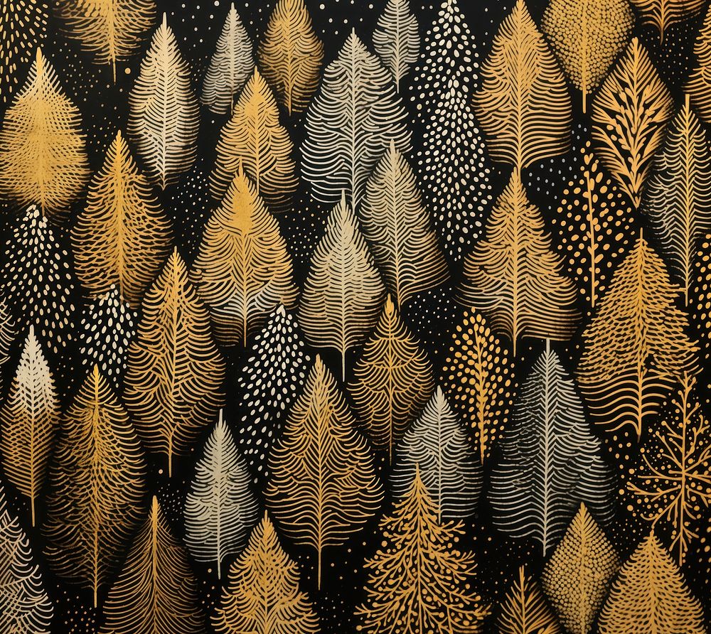 Gold and silver christmas tree decoration close up pattern nature art. 