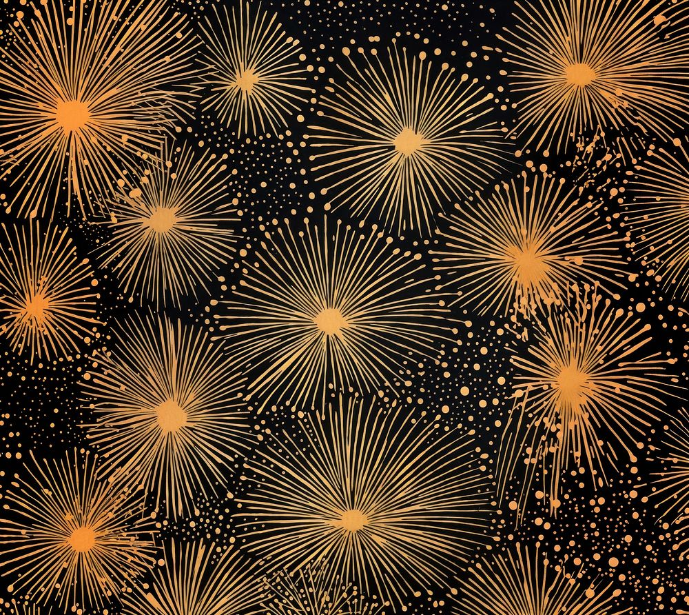 Gold and silver fireworks abstract outdoors pattern. AI generated Image by rawpixel.