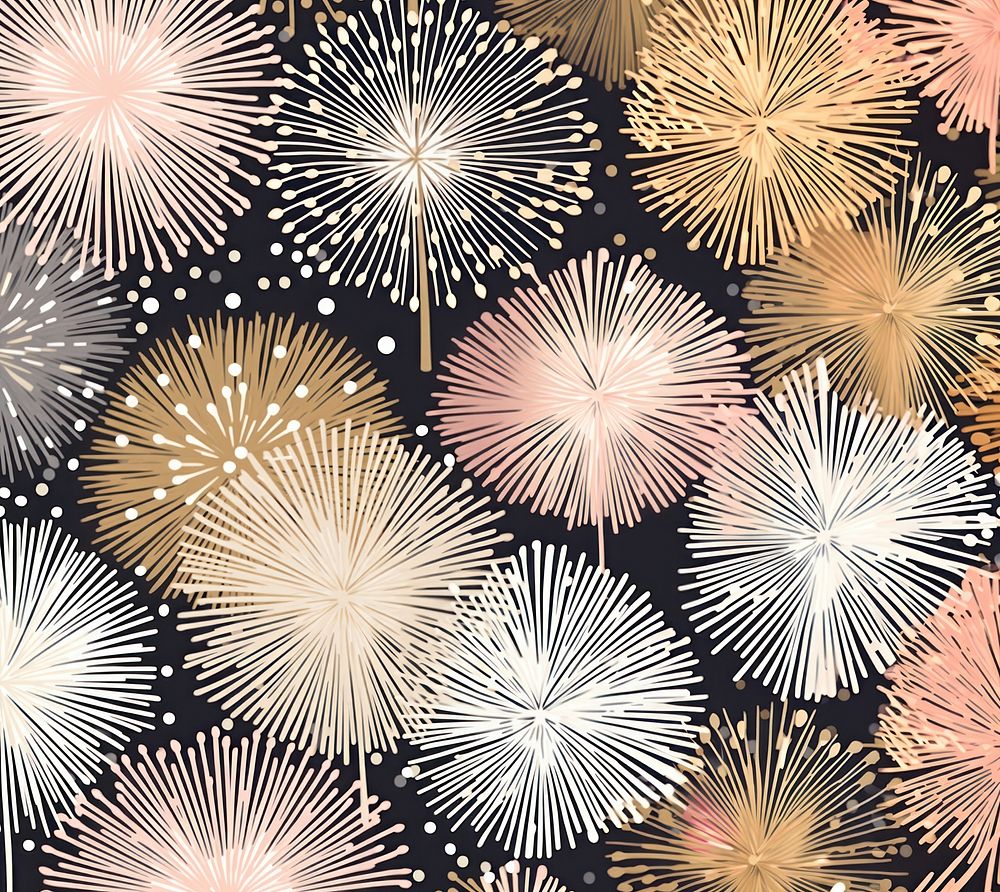 Gold silver pink champagne glasses fireworks pattern abstract celebration backgrounds. AI generated Image by rawpixel.