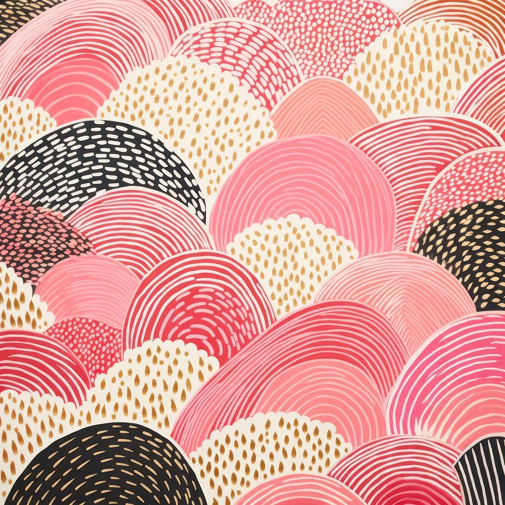 Gold pink silver candy pattern abstract drawing line. AI generated Image by rawpixel.