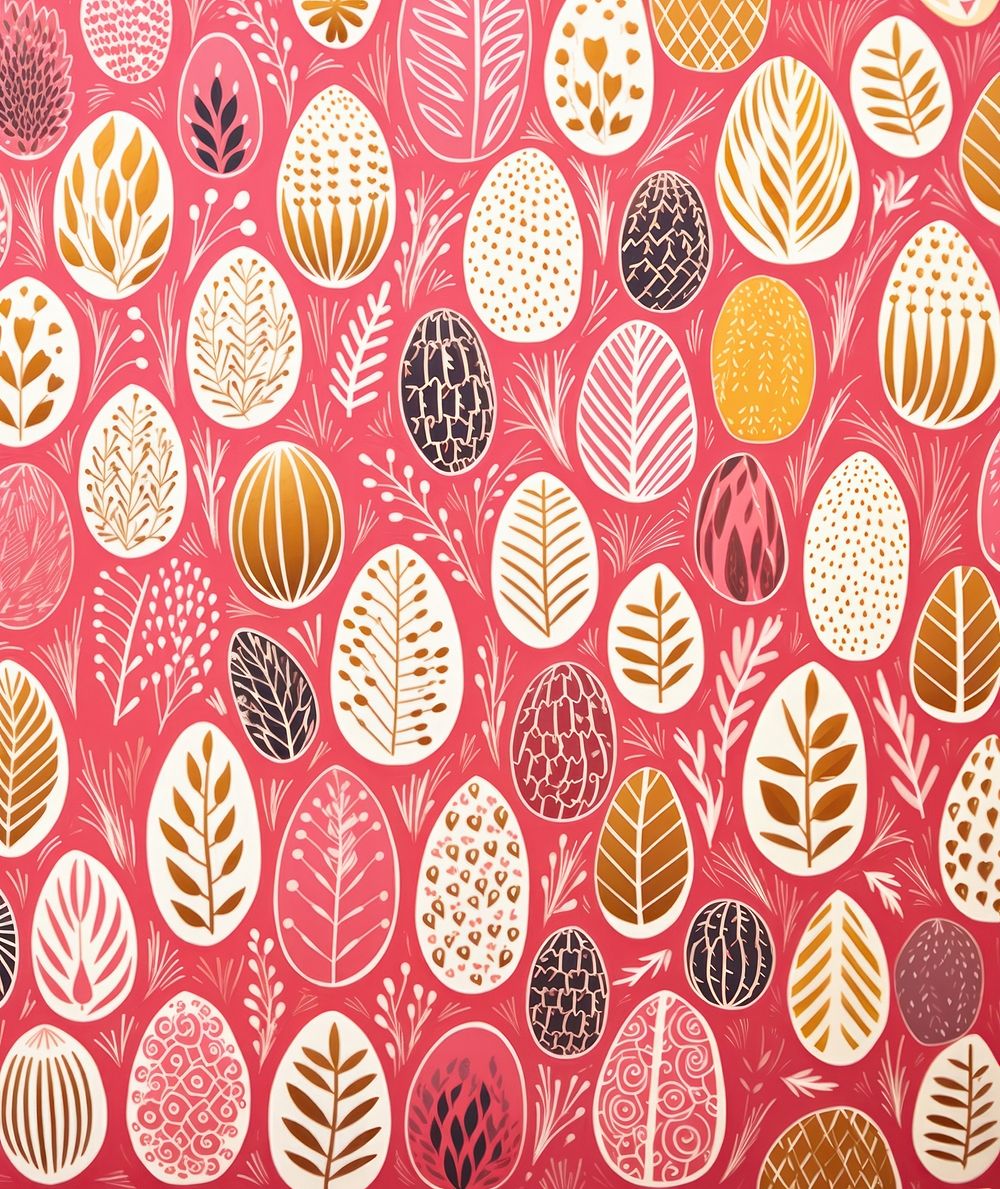 Gold pink silver easter egg pattern line backgrounds creativity. AI generated Image by rawpixel.