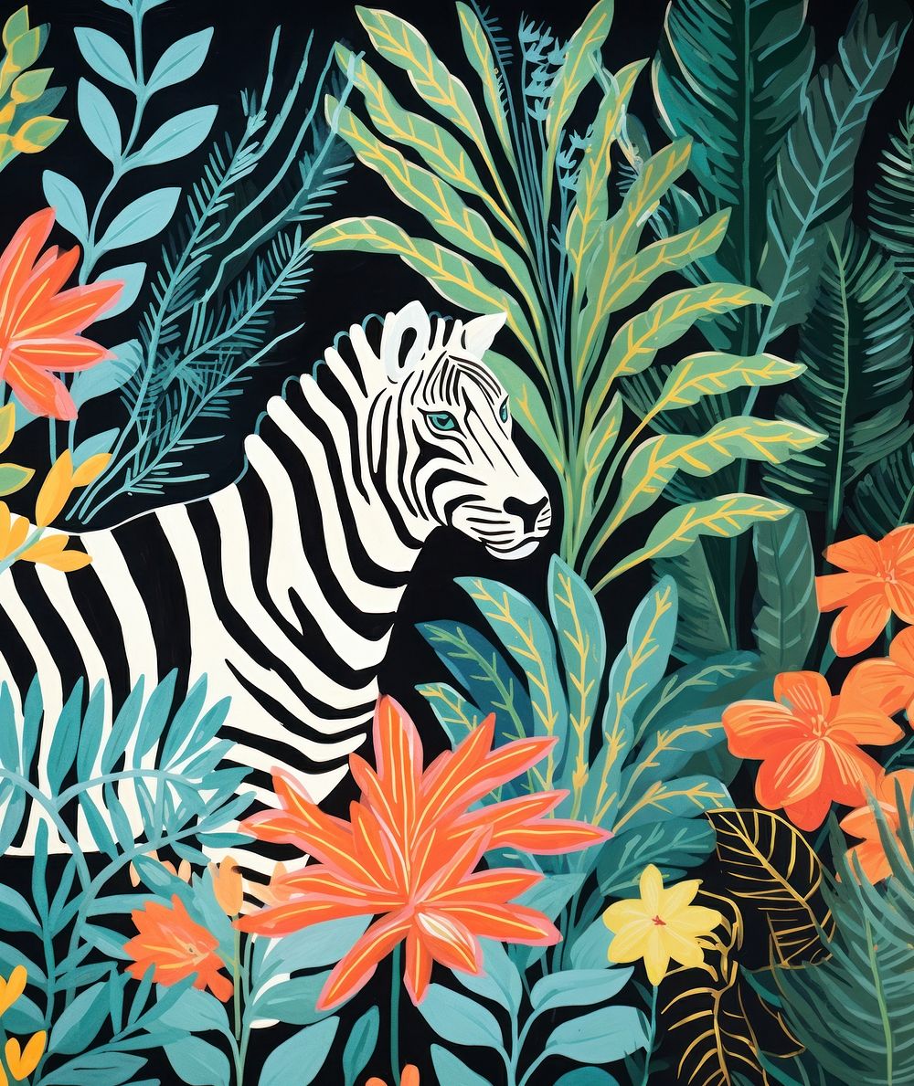 Jungle safari pattern nature animal. AI generated Image by rawpixel.