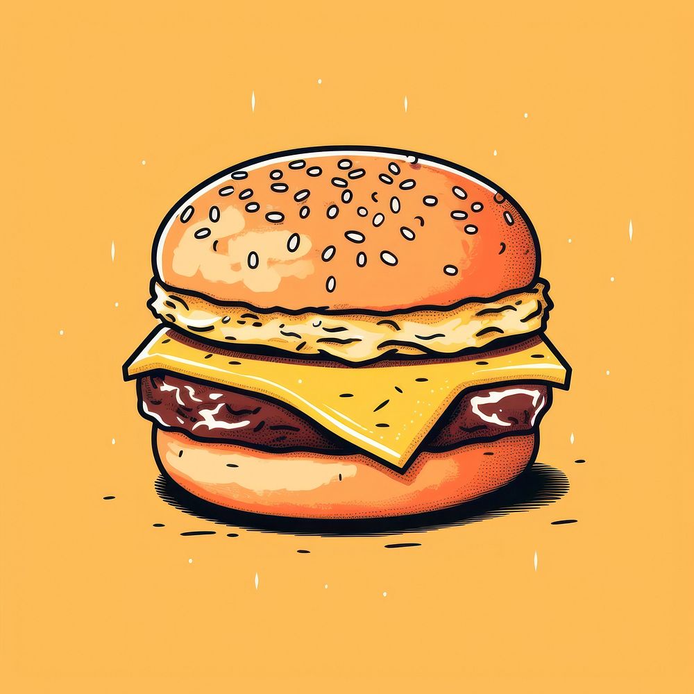 Cheese burger food hamburger freshness. AI generated Image by rawpixel.