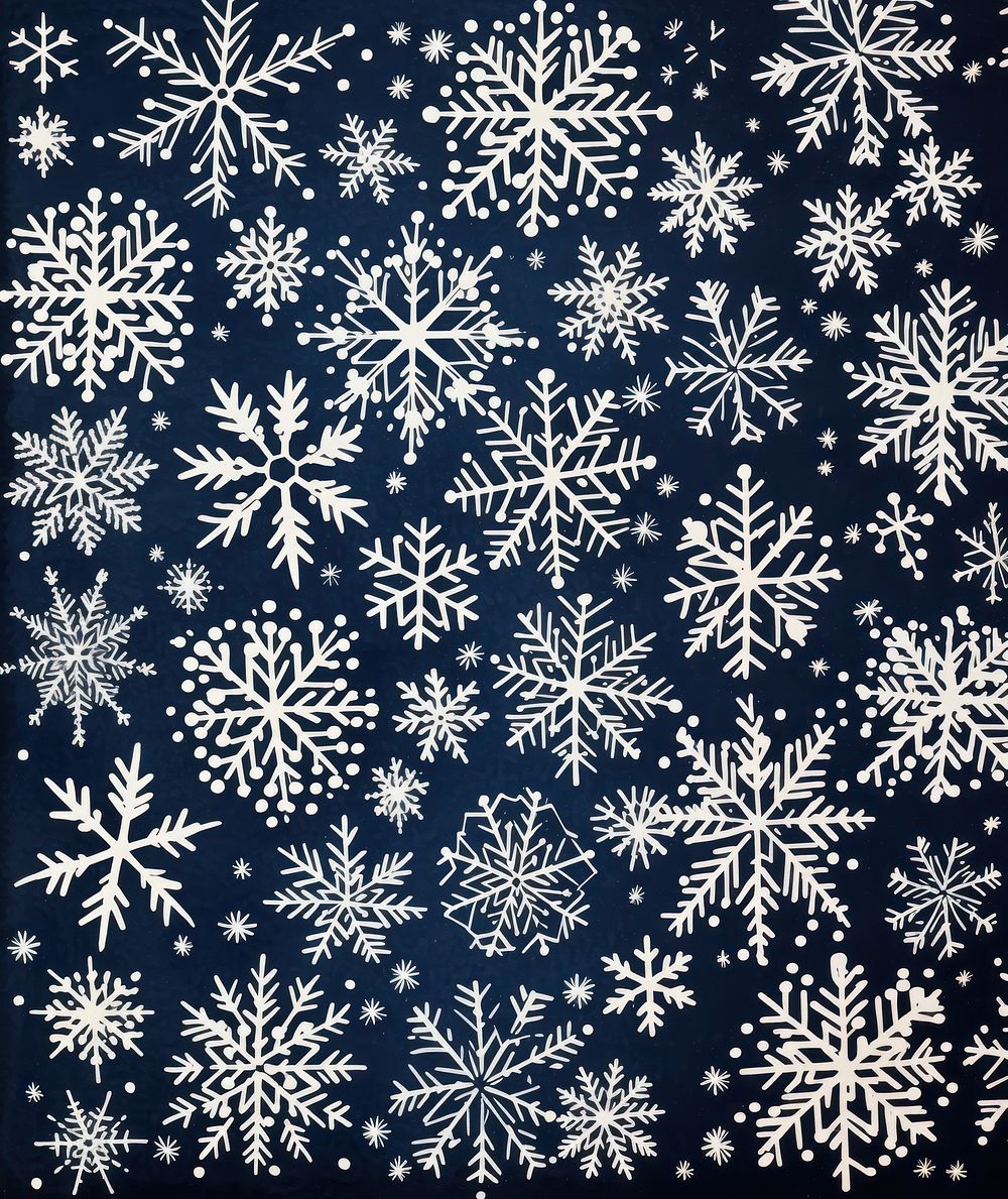 Snowflakes abstract pattern nature. AI generated Image by rawpixel.