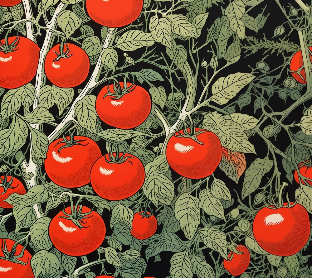 Tomatoes tomatoe plant fruit food agriculture. AI generated Image by rawpixel.