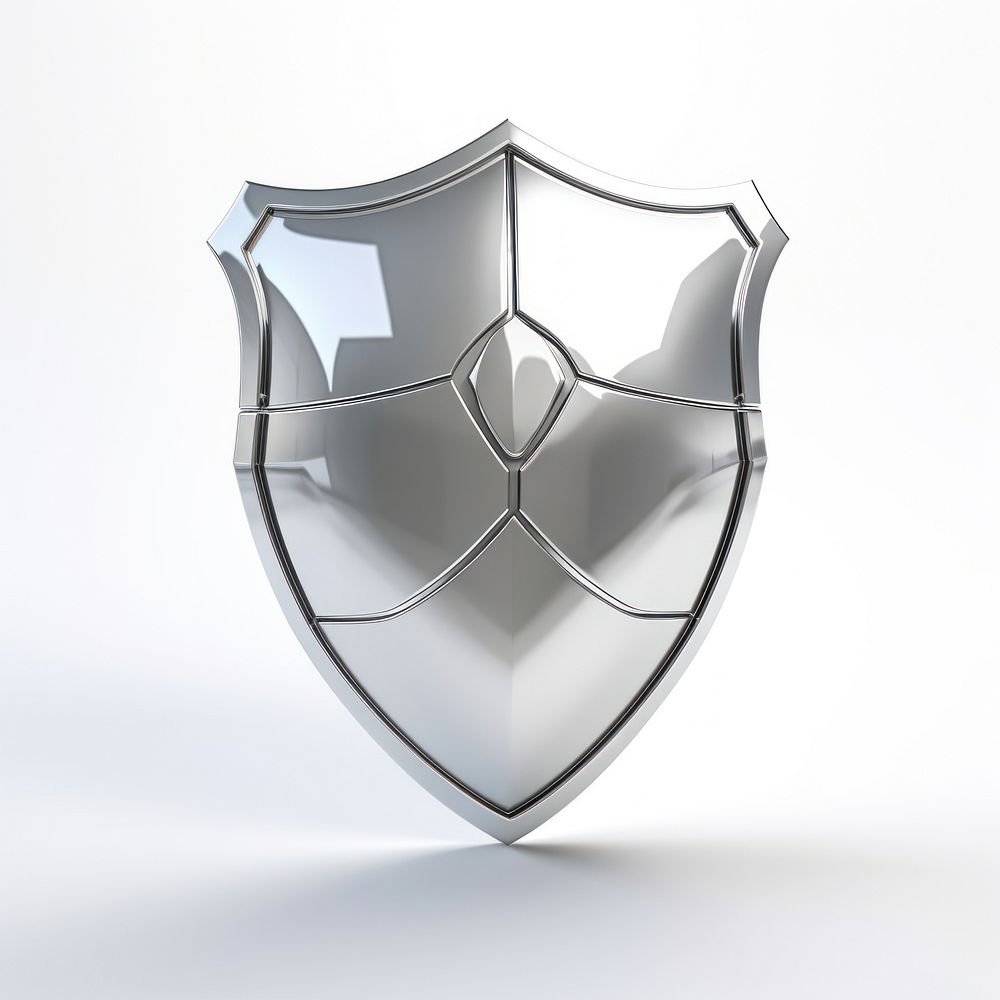 A shield silver shape metal. AI generated Image by rawpixel.