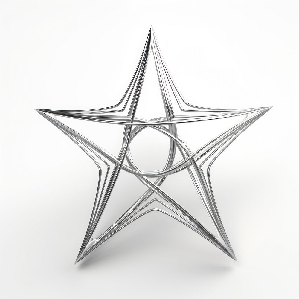 A star silver shape metal. AI generated Image by rawpixel.