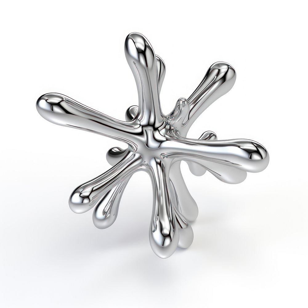 An asterisk jewelry silver shape. AI generated Image by rawpixel.