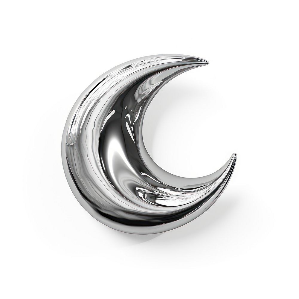 A moon silver nature shape. AI generated Image by rawpixel.