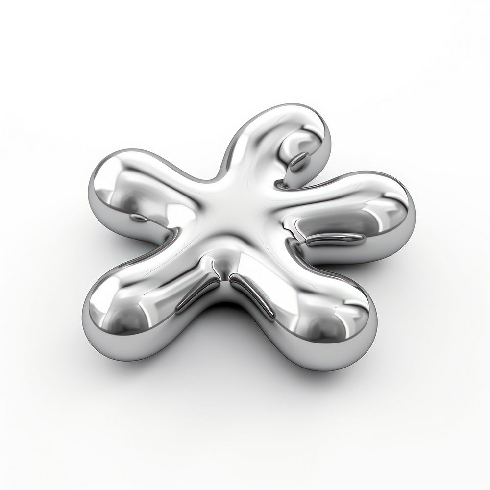 A plus silver jewelry shape. AI generated Image by rawpixel.