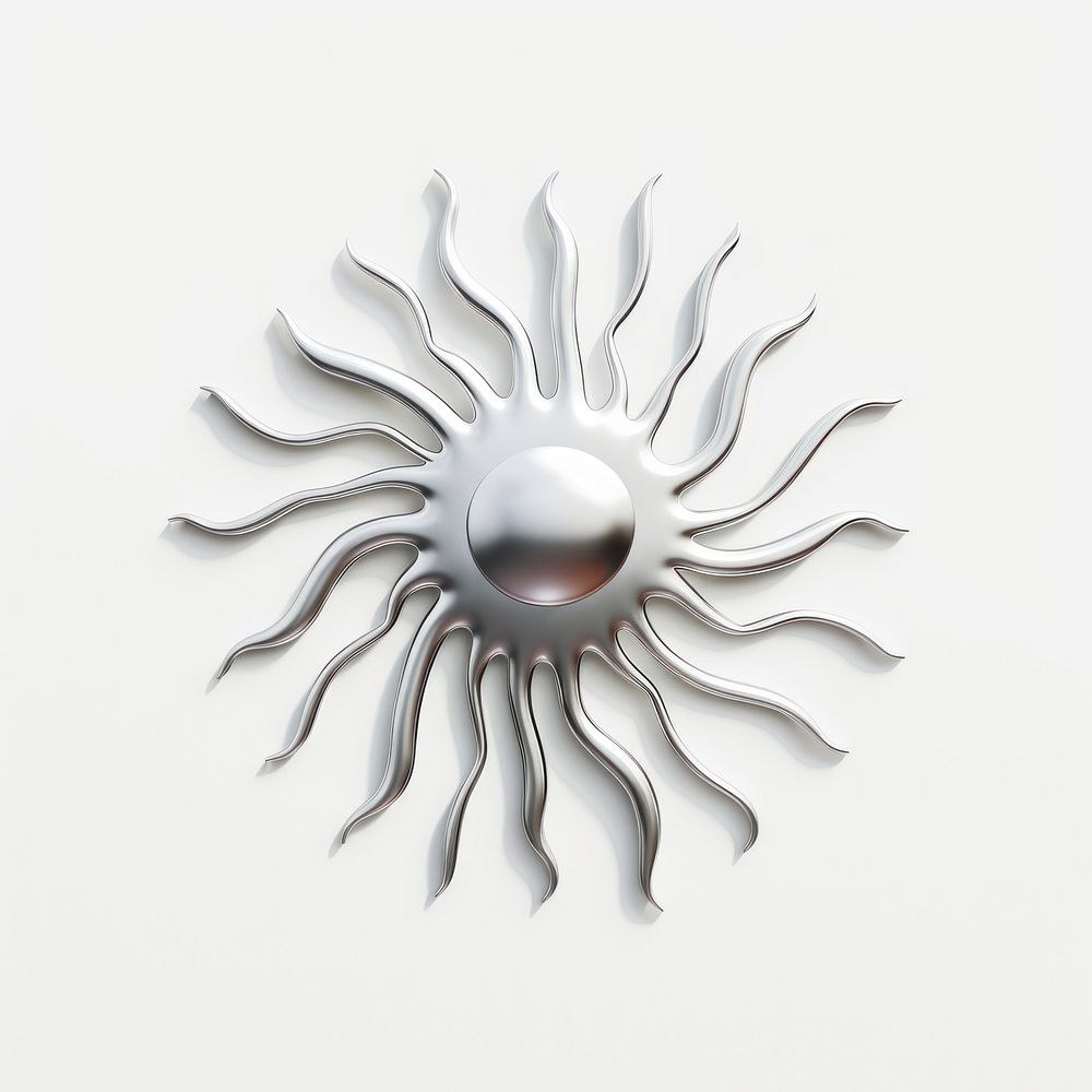 A sun silver shape metal. AI generated Image by rawpixel.