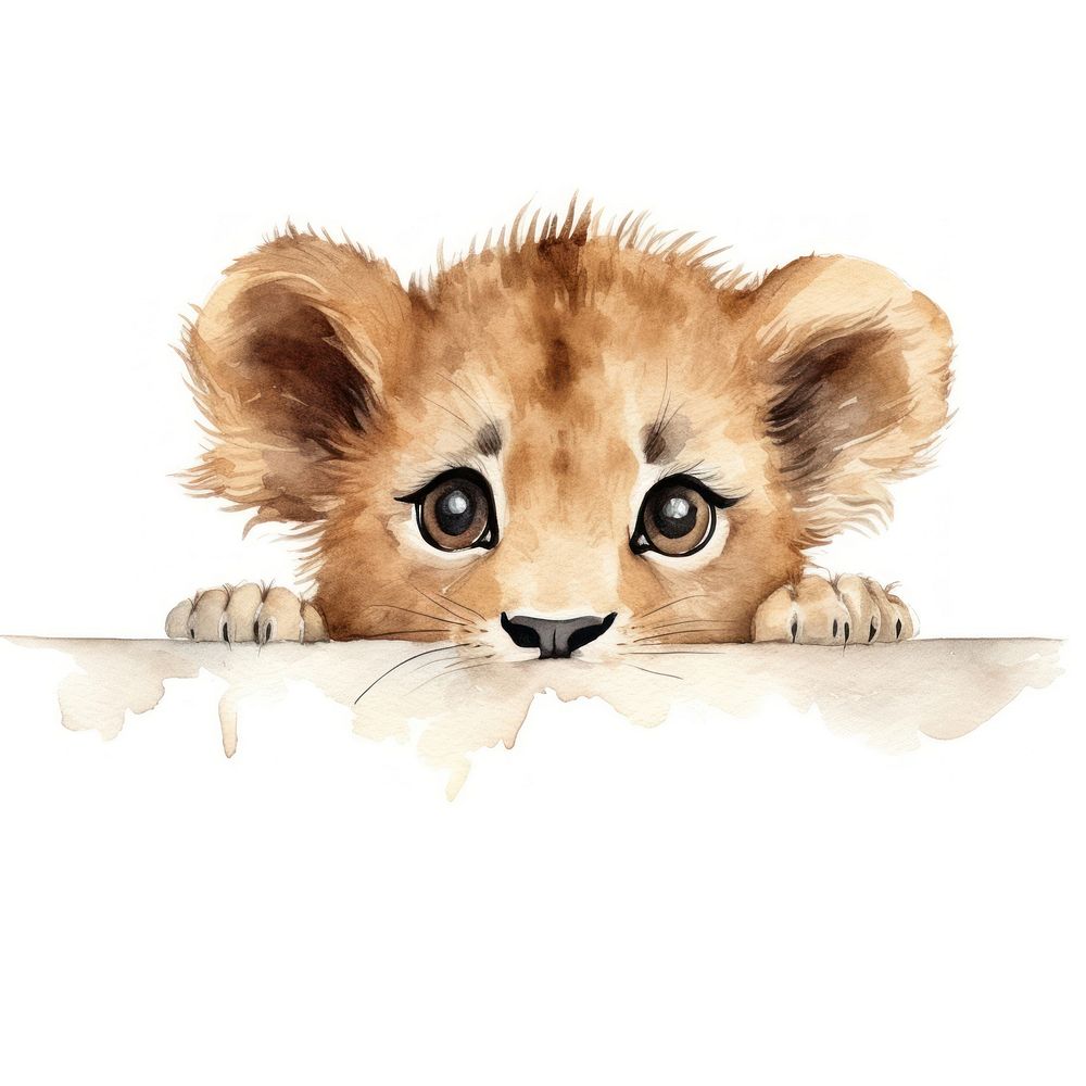 Lion mammal animal cute. AI generated Image by rawpixel.