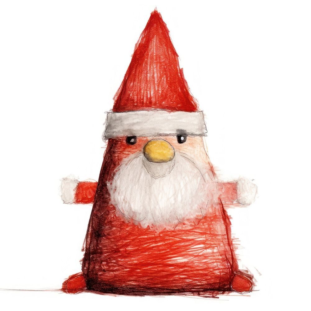 Baby santa claus snowman drawing white background. AI generated Image by rawpixel.
