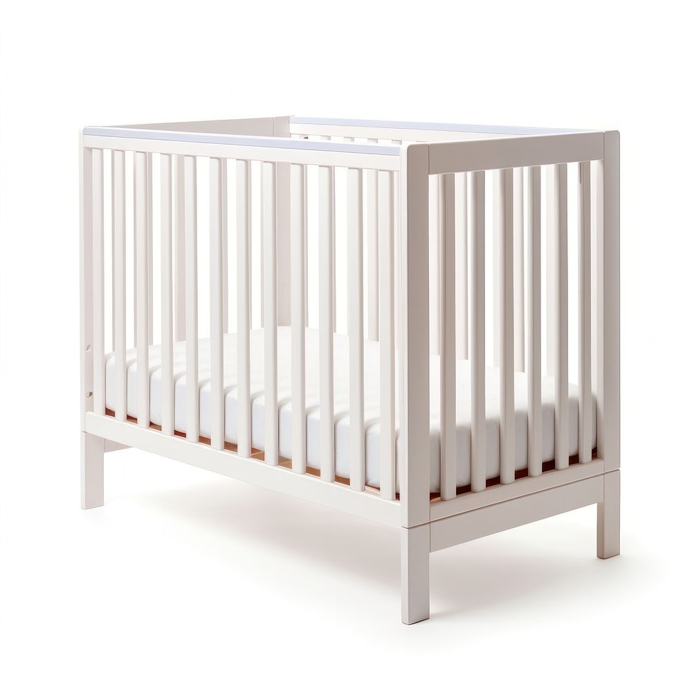 Baby crib furniture white background architecture. AI generated Image by rawpixel.