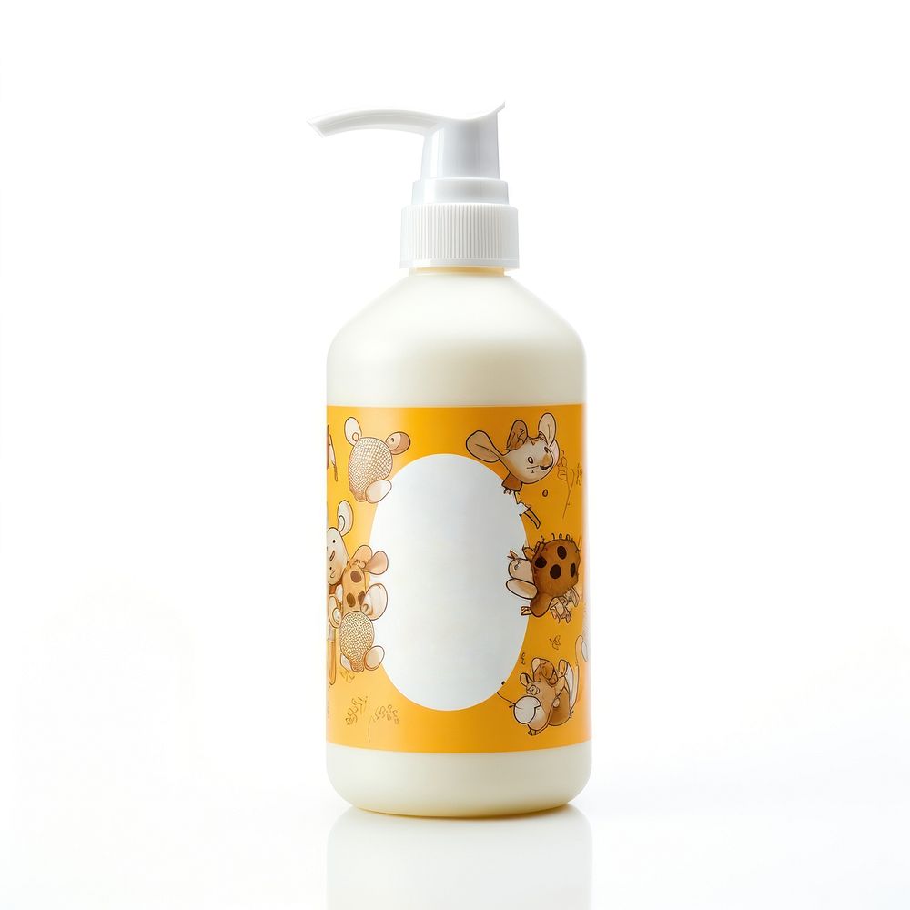 Baby body lotion bottle white background container. AI generated Image by rawpixel.