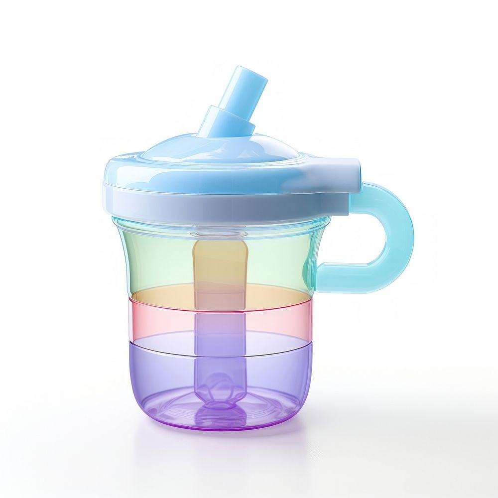 Baby sippy cup bottle white background refreshment. AI generated Image by rawpixel.
