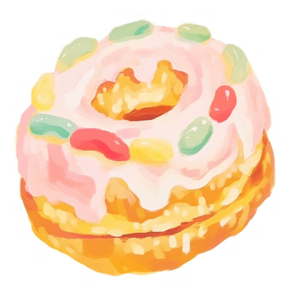 Doughnut dessert cartoon food. AI generated Image by rawpixel.