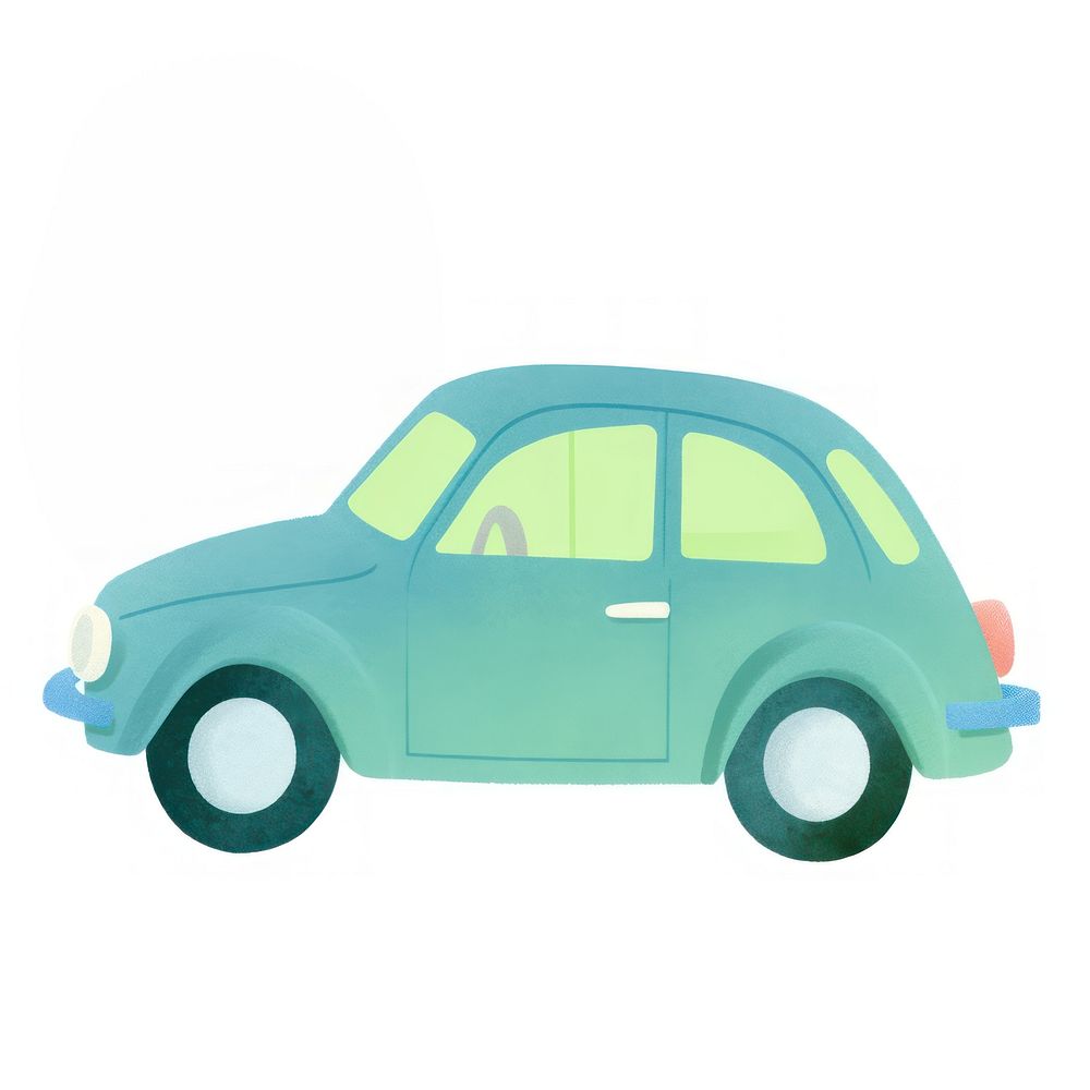 A light blue-green car vehicle white background transportation. AI generated Image by rawpixel.