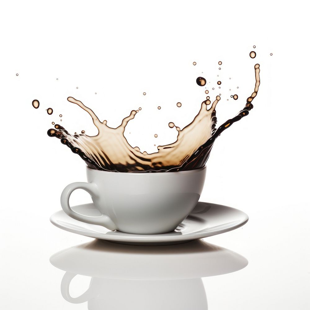 Cup saucer splash coffee cup | Premium Photo - rawpixel