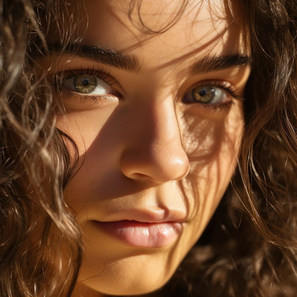 Brown eyes portrait adult photo. AI generated Image by rawpixel.