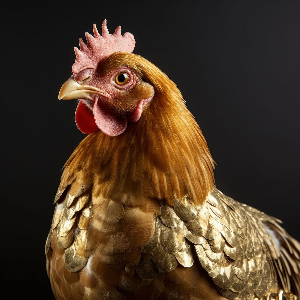 Golden Sexlink chicken poultry animal bird. AI generated Image by rawpixel.