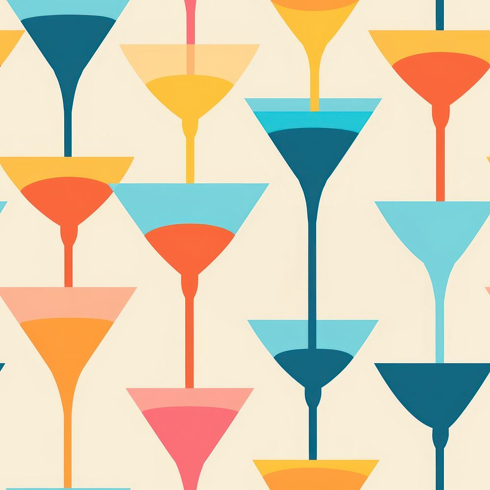Cocktail glass backgrounds martini pattern. AI generated Image by rawpixel.