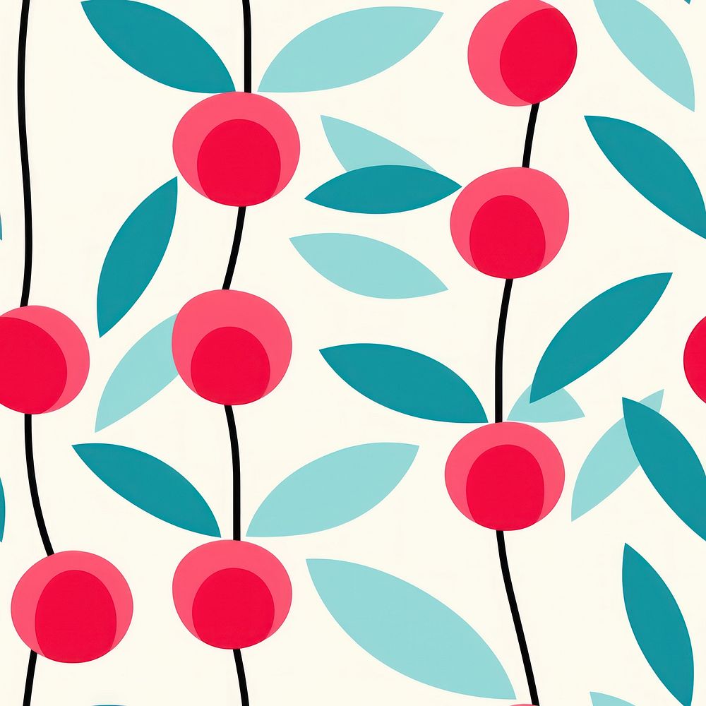 Cherry pattern backgrounds abstract. AI generated Image by rawpixel.